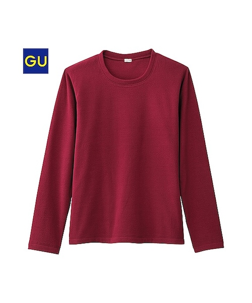 GU（ジーユー）の「（GU）フリースクルーネックＴ（長袖）（MEN ⁄ スウェット・フリース・メンズ・BROWN/BLUE/PURPLE/BLACK/OFF WHITE/NAVY/DARK GREEN・XL/M/S/L）」の7枚目の写真