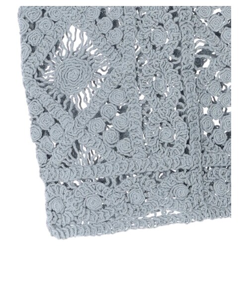 Green　Parks（グリーンパークス）の「・SUGAR SPOON カギ針風ベスト（トップス・グレー/ブラック/ナチュラル/ライトブルー・F）」の12枚目の写真