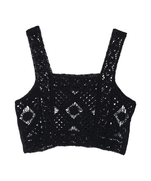 Green　Parks（グリーンパークス）の「・SUGAR SPOON カギ針風ベスト（トップス・グレー/ブラック/ナチュラル/ライトブルー・F）」の20枚目の写真