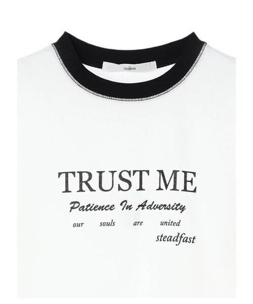 Green Parks(グリーンパークス)の「・novem 9 リンガーロゴptTシャツ(トップス・ブラック/レッド/ブラウン/ブルー・F)」の11枚目の写真