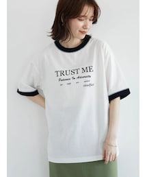 Green　Parks | ・novem 9 リンガーロゴptTシャツ(トップス)