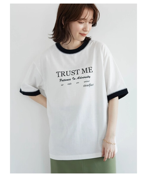 Green Parks(グリーンパークス)の「・novem 9 リンガーロゴptTシャツ(トップス・ブラック/レッド/ブラウン/ブルー・F)」の21枚目の写真