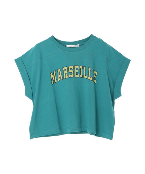 Green　Parks（グリーンパークス）の「・Petit Fleur カレッジロゴptTシャツ（トップス・オフホワイト/チャコールグレー/ブラック/グリーン・F）」の19枚目の写真