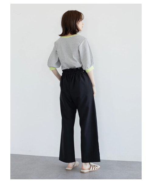 Green Parks(グリーンパークス)の「・ELENCARE DUE ハトメ付ワイドパンツ(パンツ・ブラック/レッド/カーキ・F)」の4枚目の写真