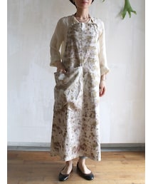 Funatabi Atlier エプロンワンピース　墨 水金地火木土天冥海（スイキンチカモクドテンメイカイ）の