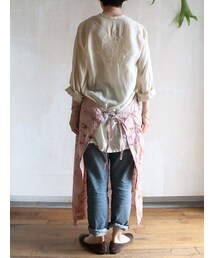 フナタビ　funatabi エプロンスカート Funatabi atelier wrap skirt (botanical dye pur