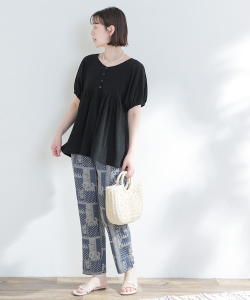 F by ROSSO（エフバイロッソ）の「F by ROSSO 楊柳カット2WAYチュニック（その他・レディース・ORANGE/OFF WHITE/BLACK・FREE）」の18枚目の写真