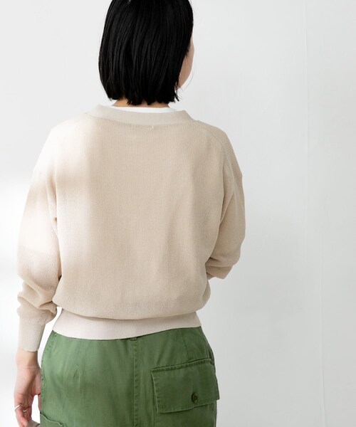 FORK&SPOON(フォークアンドスプーン)の「FORK&SPOON ペーパーニットカーディガン(その他・レディース・LIGHTBEIGE/DARKBROWN/NAVY・one)」の12枚目の写真
