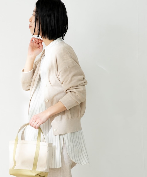 FORK&SPOON(フォークアンドスプーン)の「FORK&SPOON ペーパーニットカーディガン(その他・レディース・LIGHTBEIGE/DARKBROWN/NAVY・one)」の5枚目の写真