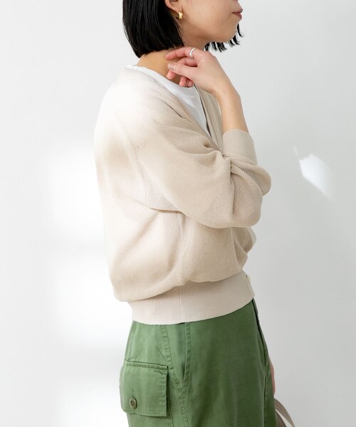 FORK&SPOON(フォークアンドスプーン)の「FORK&SPOON ペーパーニットカーディガン(その他・レディース・LIGHTBEIGE/DARKBROWN/NAVY・one)」の13枚目の写真