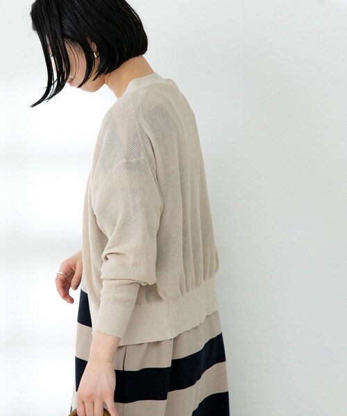FORK&SPOON(フォークアンドスプーン)の「FORK&SPOON ペーパーニットカーディガン(その他・レディース・LIGHTBEIGE/DARKBROWN/NAVY・one)」の17枚目の写真