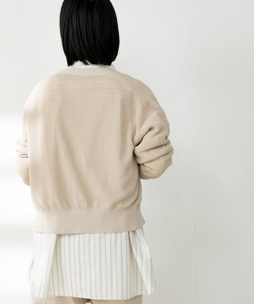 FORK&SPOON(フォークアンドスプーン)の「FORK&SPOON ペーパーニットカーディガン(その他・レディース・LIGHTBEIGE/DARKBROWN/NAVY・one)」の6枚目の写真