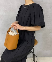 CIAOPANIC | ウエストがスッキリ見えする、ストライプバックオープンワンピース(ワンピース)