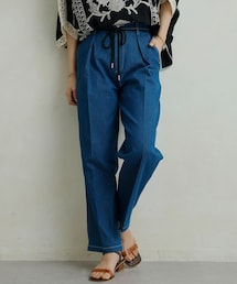 Chez toi | ロープベルト付配色ステッチタックパンツ(その他パンツ)
