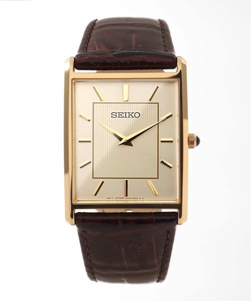 【新品】セイコー エッセンシャル スクエア シャンパンゴールド メンズ腕時計 新品】SEIKO/セイコー エッセンシャル スクエア クォーツ