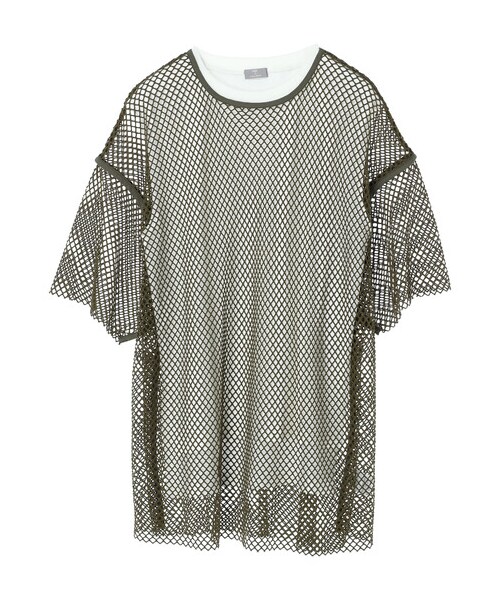 Green Parks(グリーンパークス)の「【予約】KBF.インナーSETメッシュプルオーバー(トップス・ホワイト/ブラック/カーキ・F)」の3枚目の写真