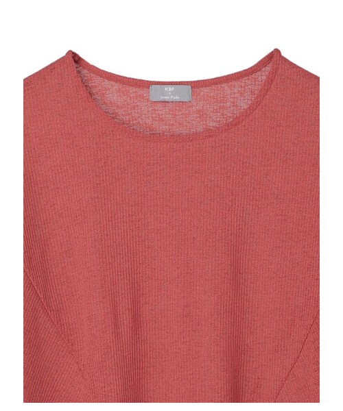 Green　Parks（グリーンパークス）の「【予約】KBF.シアーカットフレアスリーブプルオーバー（トップス・オフホワイト/ブラック/レッド/ブルー・F）」の6枚目の写真