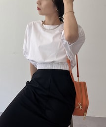 CAPRICIEUX LE'MAGE（カプリシューレマージュ）の「〈WEB限定〉クロップラウンドブラウス（シャツ/ブラウス）」