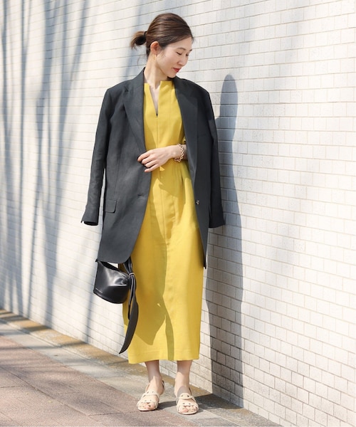 VERMEIL par iena（ヴェルメイユパーイエナ）の「《予約》バスケットウエストシェイプ ワンピース（その他・グリーン/36/38/40）」の16枚目の写真