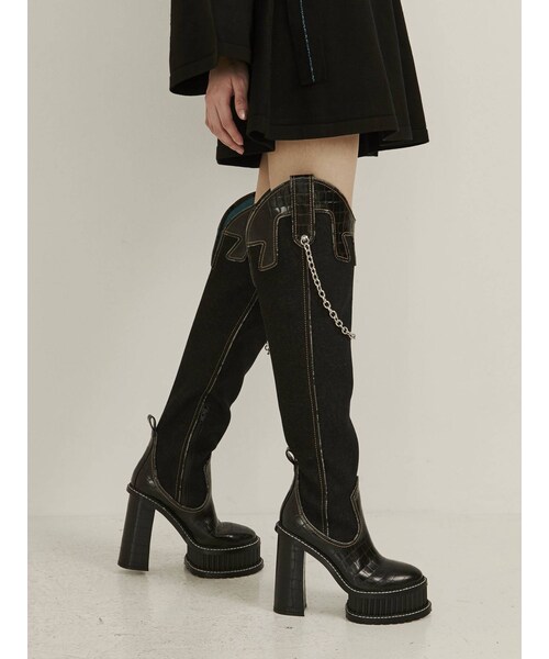 POOLDEロングブーツBoots Black 38 pameo pose POOLDEロングブーツBoots Black 38 pameo pose