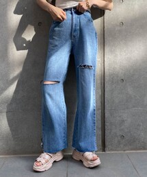 one after another NICE CLAUP（ワンアフターアナザーナイスクラップ）の「ダメージワイドパンツ（その他パンツ）」