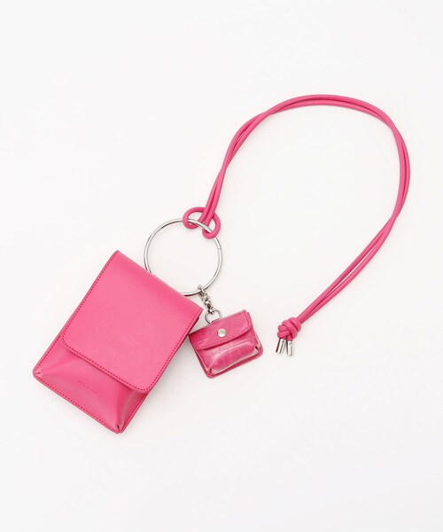 one after another NICE CLAUP（ワンアフターアナザーナイスクラップ）の「マルチスマホショルダー（ショルダーバッグ・レディース・アイボリー/ピンク/グリーン/ブラック・0）」の3枚目の写真