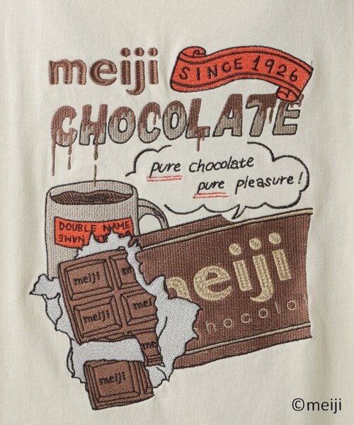 DOUBLE NAME（ダブルネーム）の「meijiチョコレートコラボBACK刺しゅう