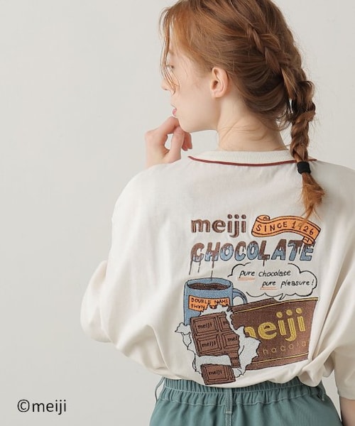 DOUBLE NAME（ダブルネーム）の「meijiチョコレートコラボBACK刺しゅう