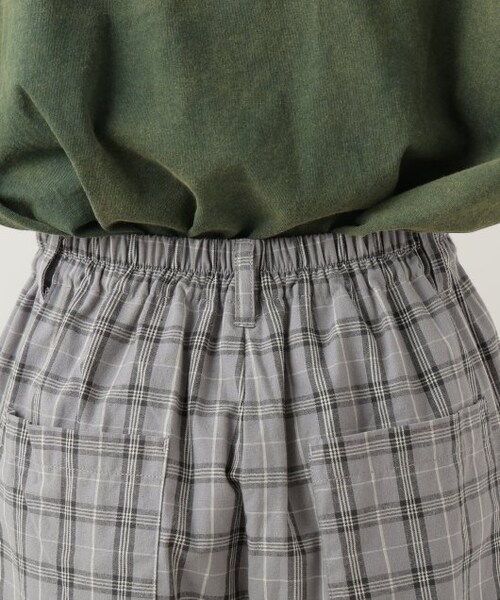 DOUBLE NAME（ダブルネーム）の「チェックゆるテーパードパンツ（パンツ・レディース・クロ/グリーン/グレー・FREE）」の10枚目の写真
