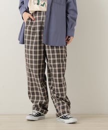 DOUBLE NAME | チェックゆるテーパードパンツ(パンツ)