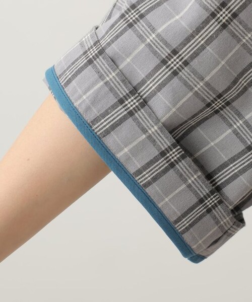 DOUBLE NAME（ダブルネーム）の「6分袖チェックジャケット（ジャケット/アウター・レディース・クロ/グリーン/グレー・FREE）」の18枚目の写真