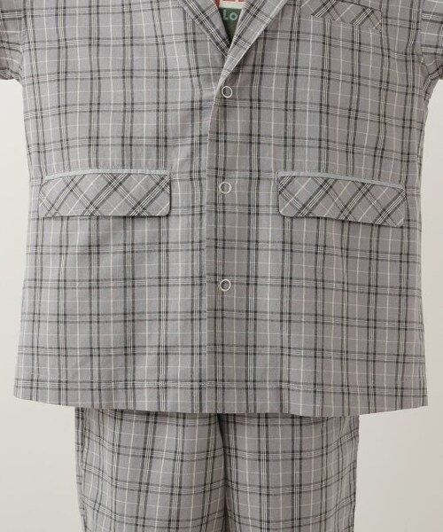DOUBLE NAME（ダブルネーム）の「6分袖チェックジャケット（ジャケット/アウター・レディース・クロ/グリーン/グレー・FREE）」の15枚目の写真