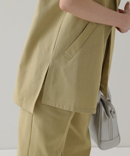 RAY CASSIN（レイカズン）の「リネンミックスノーカラージレベスト（ジャケット/アウター・レディース・キナリ/スミクロ/サンドベージュ・FREE）」の16枚目の写真