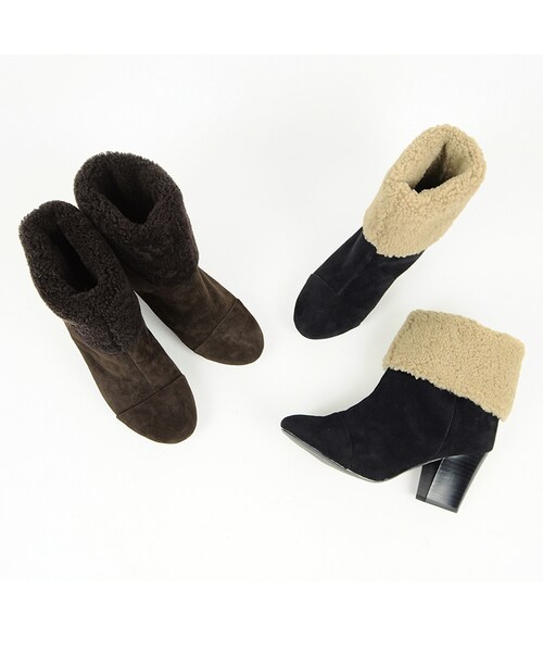 ORiental TRaffic（オリエンタルトラフィック）の「2wayムートンヒールブーツ（シューズ・レディース・ブラック/ブラウン・S/M/L/LL）」の9枚目の写真