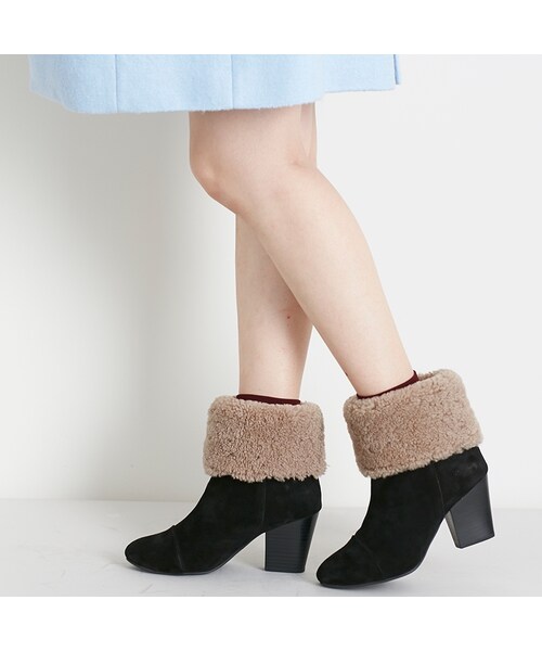 ORiental TRaffic（オリエンタルトラフィック）の「2wayムートンヒールブーツ（シューズ・レディース・ブラック/ブラウン・S/M/L/LL）」の10枚目の写真