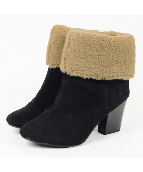 ORiental TRaffic（オリエンタルトラフィック）の「2wayムートンヒールブーツ（シューズ・レディース・ブラック/ブラウン・S/M/L/LL）」の2枚目の写真