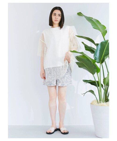 Green　Parks（グリーンパークス）の「【予約】KBF.トワルドジュイ柄ショートパンツ（パンツ・ブラック/グレーベージュ/グリーン/ブルー・F）」の4枚目の写真