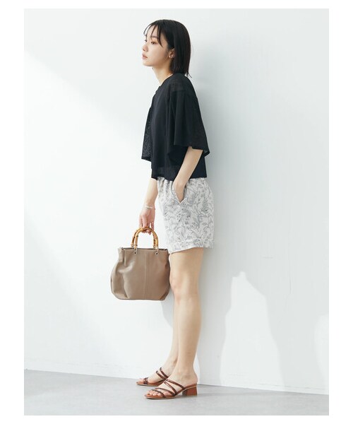 Green　Parks（グリーンパークス）の「【予約】KBF.トワルドジュイ柄ショートパンツ（パンツ・ブラック/グレーベージュ/グリーン/ブルー・F）」の11枚目の写真