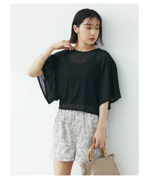 Green　Parks（グリーンパークス）の「【予約】KBF.トワルドジュイ柄ショートパンツ（パンツ・ブラック/グレーベージュ/グリーン/ブルー・F）」の13枚目の写真