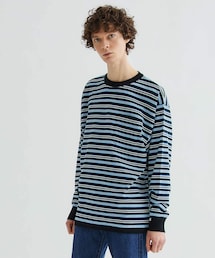 FLAGSTUFF（フラグスタフ）の「ORIGINAL STRIPE KNIT L/S TEE（Tシャツ/カットソー）」