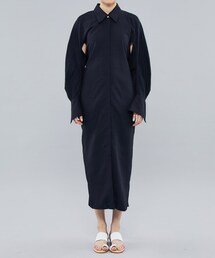 【最終値下げ】Mame Kurogouchi ビスコースヘンプシャツドレス 最終値下げ】Mame Kurogouchi ビスコースヘンプシャツドレス