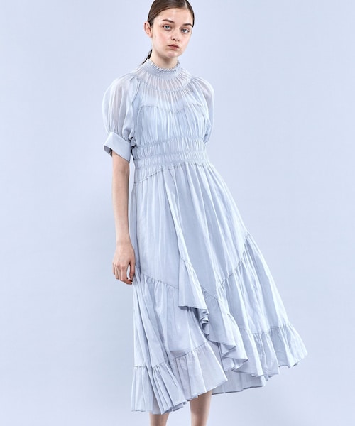 CASA FLINE（カーサフライン）の「ハイネックイレヘムドレス 