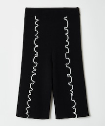 パンツ soduk stitch slit knit trousers soduk colored stitch slit knit trousers