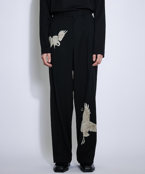 ゆゆTORNADOMart　アートプリント フレアパンツ ブラウン系 ゆゆTORNADOMart アートプリント フレアパンツ ブラウン系 ゆゆ