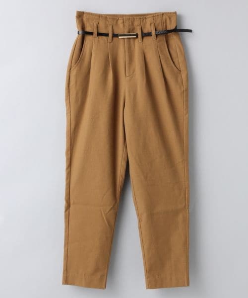 JEANASIS（ジーナシス）の「ベルトツキタックテーパードパンツ（パンツ・レディース・ブラック/キャメル/ダークグリーン・S/M）」の2枚目の写真