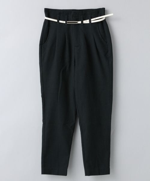 JEANASIS（ジーナシス）の「ベルトツキタックテーパードパンツ（パンツ・レディース・ブラック/キャメル/ダークグリーン・S/M）」の3枚目の写真