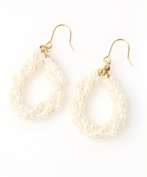 JEANASIS（ジーナシス）の「パールフープピアス（アクセサリー・レディース・パール1/パール2・FREE）」の2枚目の写真