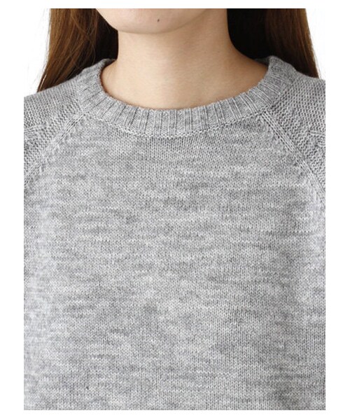 SEVENDAYS=SUNDAY（セブンデイズサンデイ）の「脇ジップ付ニットプルオーバー（ニット・セーター・レディース・杢グレー/ブラック/レッド/ネイビー・M/L）」の8枚目の写真