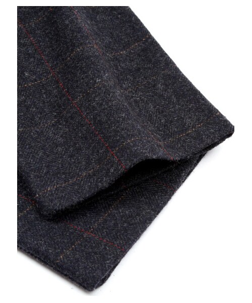 SEVENDAYS=SUNDAY（セブンデイズサンデイ）の「Men's ウールチェック スラックス（パンツ・メンズ・チャコールグレー/ブラウン・S/M/L）」の6枚目の写真