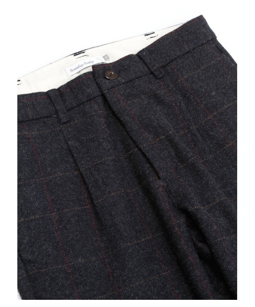 SEVENDAYS=SUNDAY（セブンデイズサンデイ）の「Men's ウールチェック スラックス（パンツ・メンズ・チャコールグレー/ブラウン・S/M/L）」の5枚目の写真